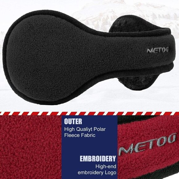 ❤️Unisex Foldable Ear Warmers Polar Fleece kints Winter Ear Muffs - Picture 4 of 6